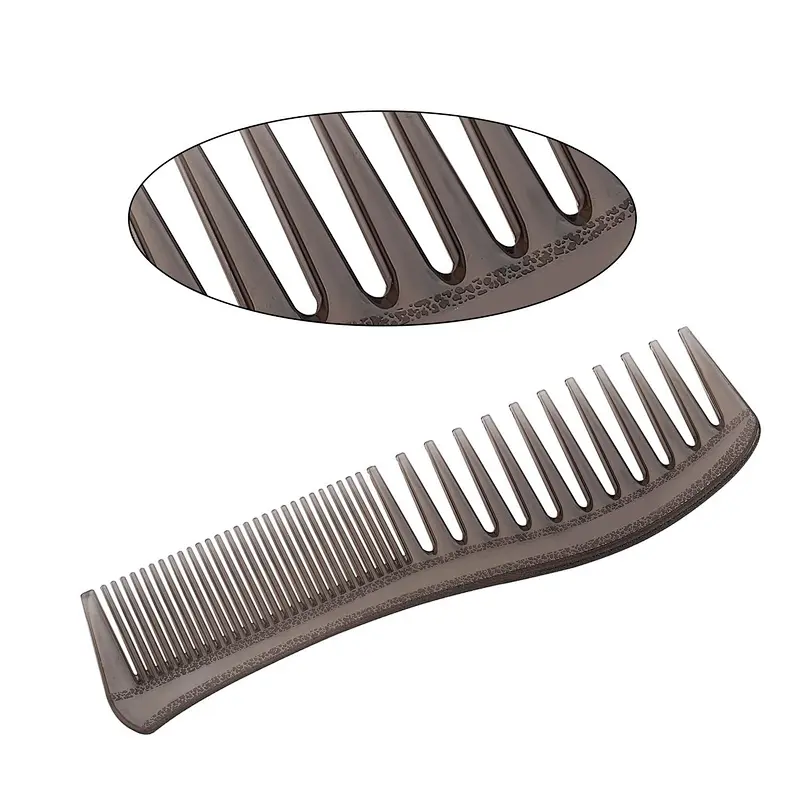 Customized Logo Fine and Wide Tooth PC Material Anti-Static Durable Hair Comb for Men Women Girl Portable Hair Comb